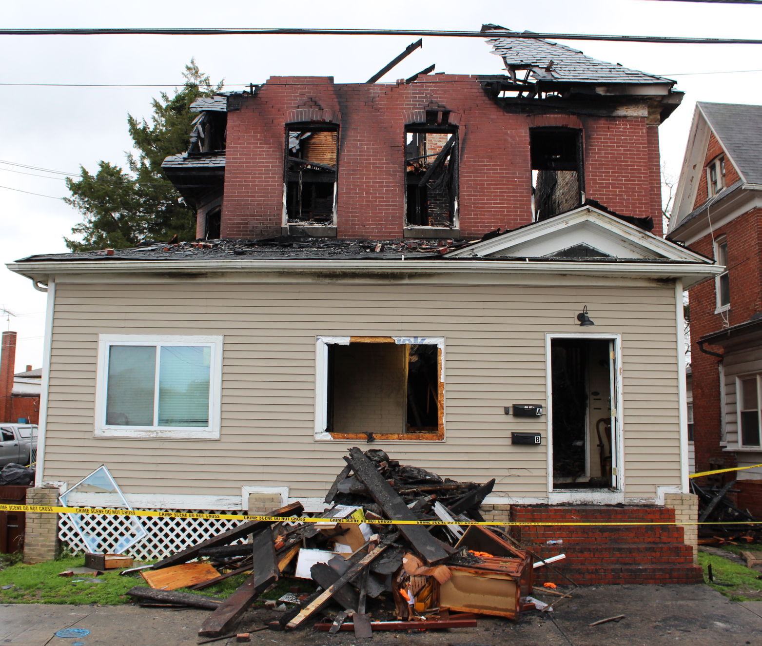 High Street fatal fire front porch